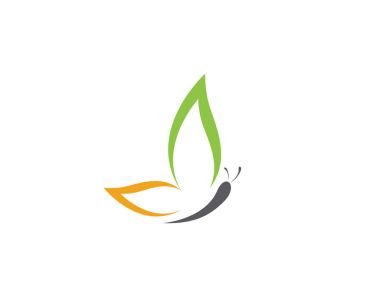 Kelebek kavramsal basit ve renkli simge. logo. vektör çizim