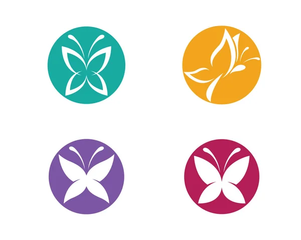 Butterfly konceptuella enkla, färgglada ikon. logotyp. vektor illustration — Stock vektor