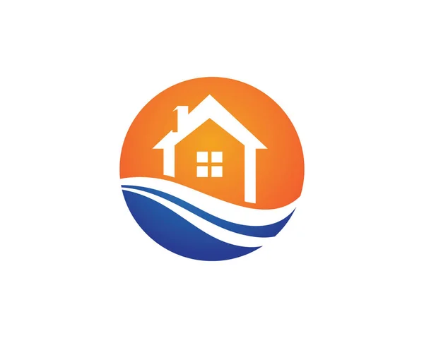 Logotipo de casa e edifícios e símbolos logotipo — Vetor de Stock