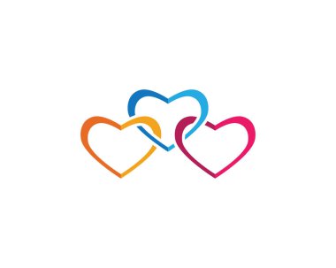 Aşk Logo vektör şablon işaret ve sembolleri 