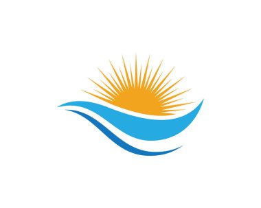 okyanus dalgası su beach logo ve sembolleri