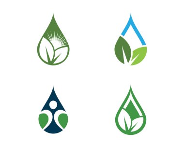 Yaprak yeşil doğa logo ve sembolleri