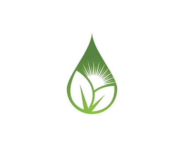 Логотип и символы зеленой природы — стоковый вектор