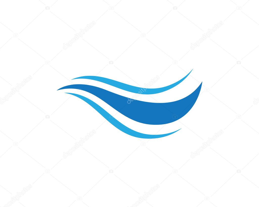Ocean wave water beach logo and symbols