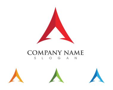 Bir mektup logo ve sembolleri şablon vektör