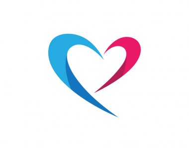 Aşk Logo vektör şablon işaret ve sembolleri 