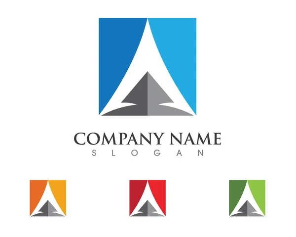 Um logotipo de letra e símbolos modelo vetor —  Vetores de Stock