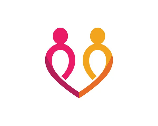 Opieki zdrowotnej logo rodziny i szablonu — Wektor stockowy