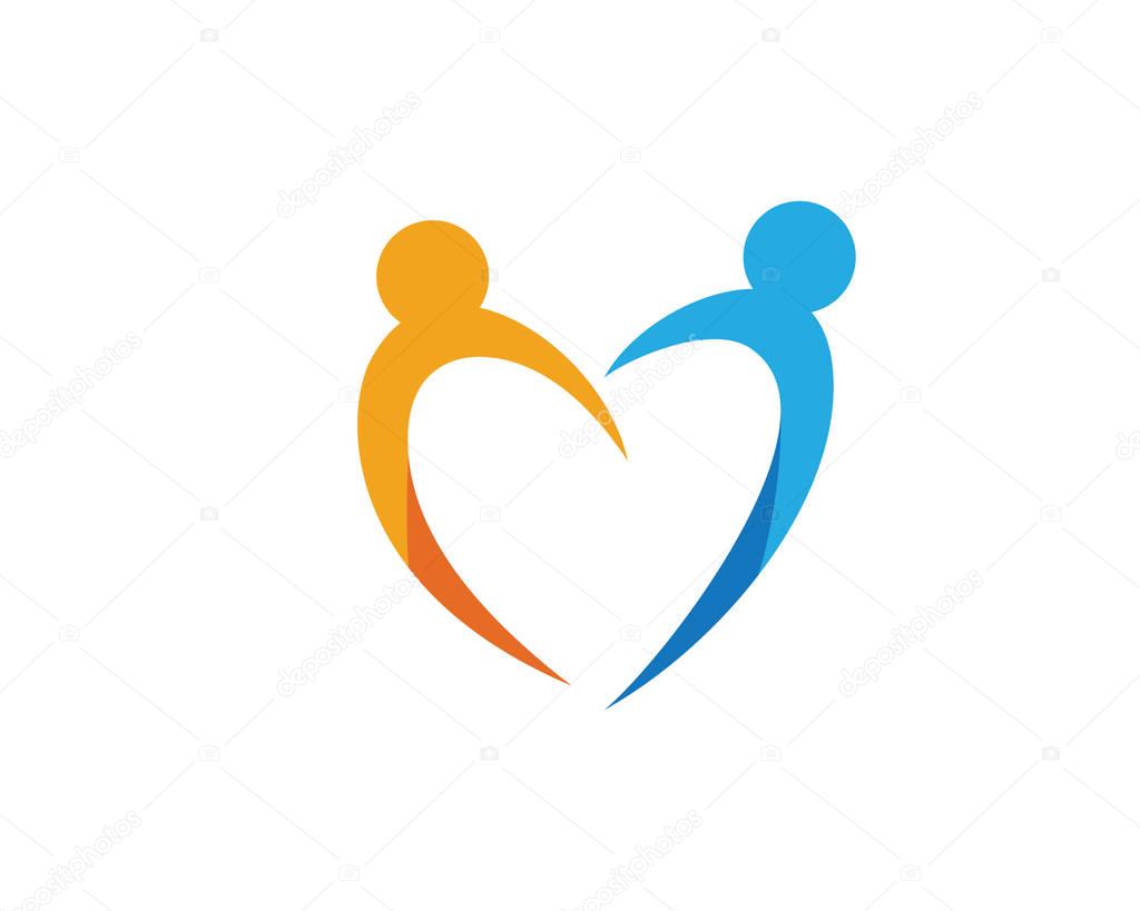 Health care family logo and template