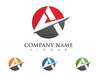 Bir mektup logo ve sembolleri şablon vektör