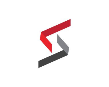 S harfli şirket logosu tasarım vektörü
