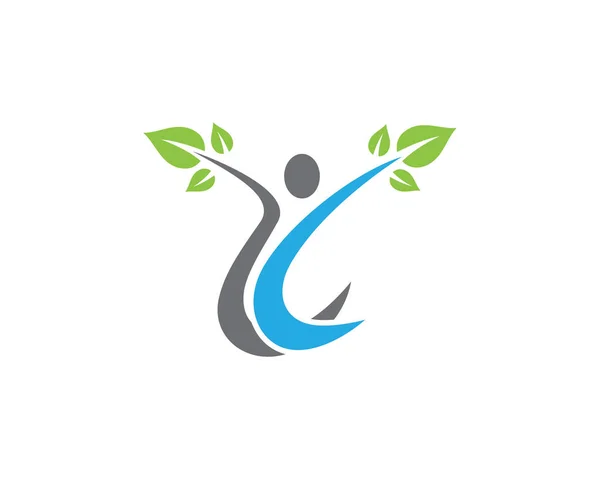 Pessoas árvore saúde e sucesso logotipo do negócio — Vetor de Stock