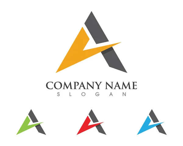 Um logotipo de letra e símbolos modelo vetor — Vetor de Stock