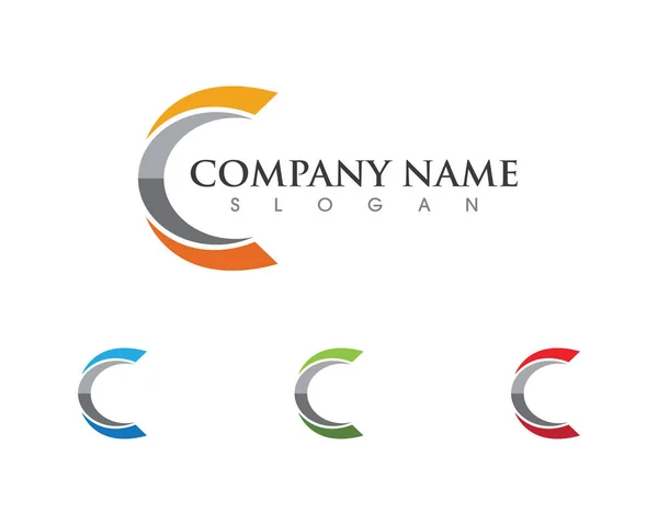C circle business logo and symbols — Stock Vector