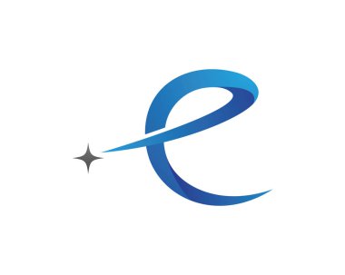 Vektör - E harfi logosu için soyut simgeler