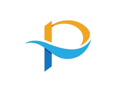 Su dalgası logo şablonu