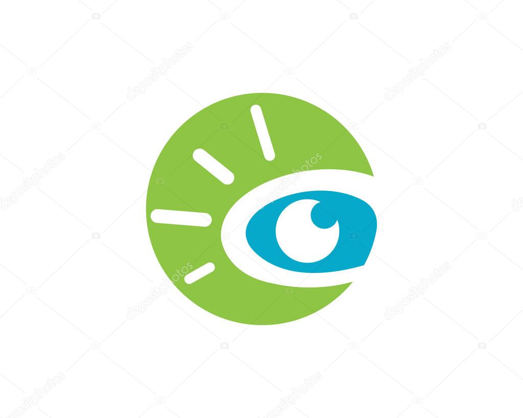 Eye care health logo and symbols template