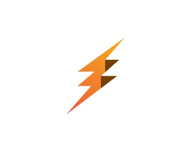 Vektör yıldırım simgesi logo ve şablon 
