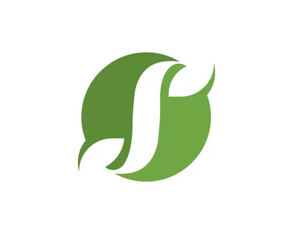 Natura frunzelor merge logo-ul verde și vectorii șablon — Vector de stoc