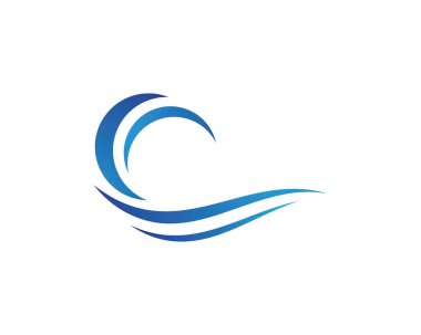 Su mavi logo ve sembolleri vektör şablonu 