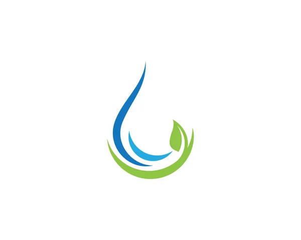 Vatten blå logotyp och symboler vector mall — Stock vektor