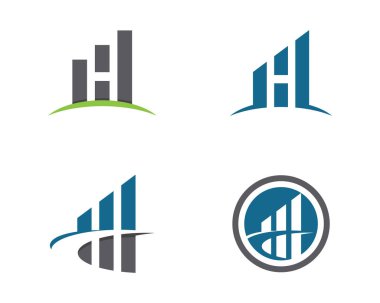 İş finans logosu - vektör konsepti çizimi