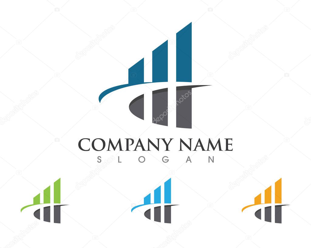 Business finance logo - vector concept illustration