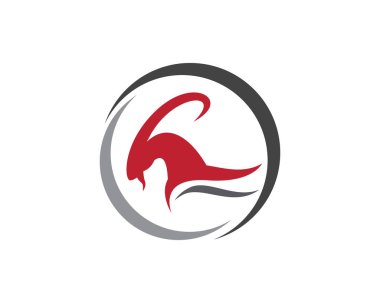 Boğa ve keçi hayvanlar logo ans sembolleri şablonu