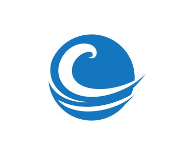 Deniz veya okyanus dalgaları, mavi su, sıçrama ve fırtına, vektör illüstrasyon