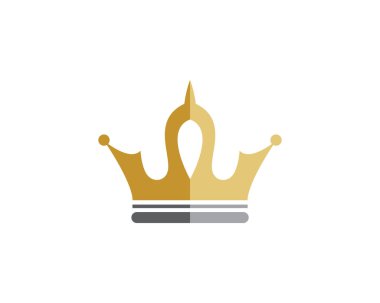 Taç sembolleri logo şablonu vektör