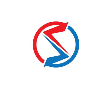 İş S harfi logo tasarım vektör şablonu