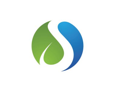  Doğal su yaprağı logosu ve sembol şablonu