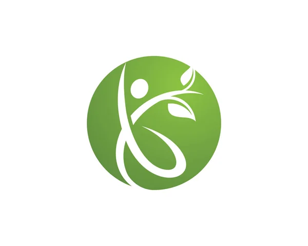 Modèle de logo vectoriel de carte d'identité vert arbre — Image vectorielle