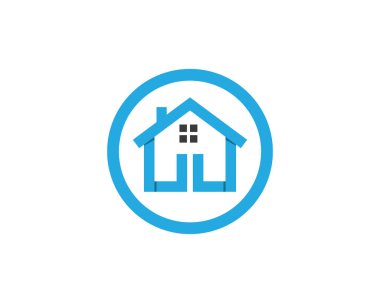 Emlak ve ev binaları logo simgeleri şablonu