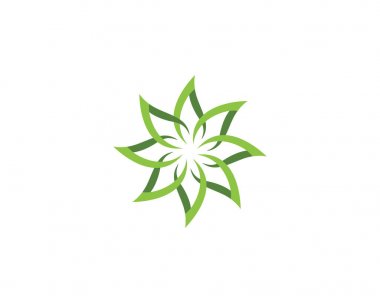  Doğal su yaprağı logosu ve sembol şablonu