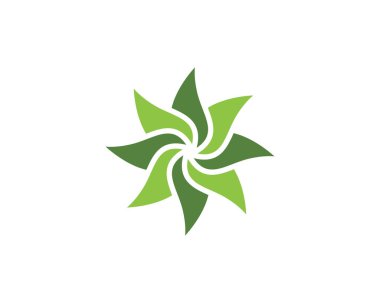  Doğal su yaprağı logosu ve sembol şablonu