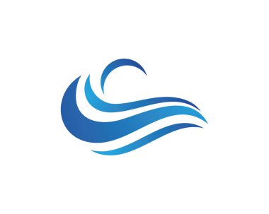 Deniz veya okyanus dalgaları, mavi su, sıçrama ve fırtına, vektör illüstrasyon