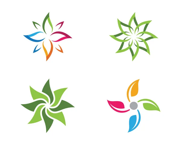 Natürliches Wasserblatt-Logo und Symbolvorlage — Stockvektor