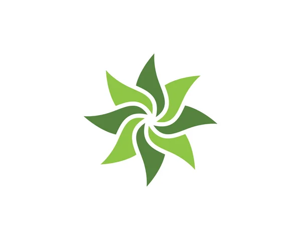 Logo de hoja de agua natural y plantilla de símbolo — Vector de stock