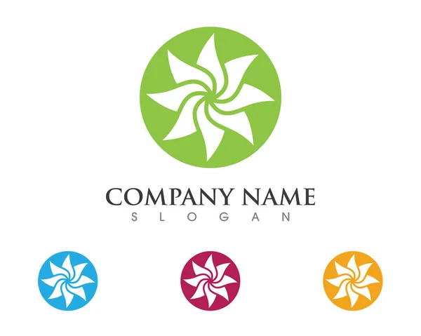 Logotipo folha de água natural e modelo de símbolo — Vetor de Stock