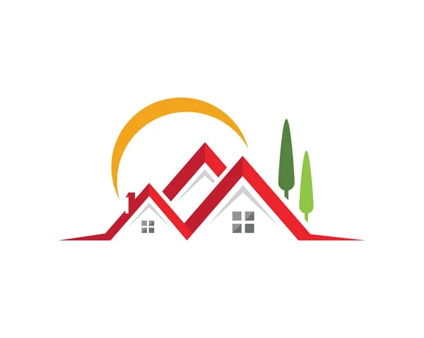 Vorlage für Immobilien und Wohngebäude Logo-Symbole — Stockvektor