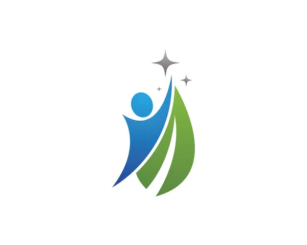 Strom zelený lidé občanský průkaz vektorové logo šablona — Stockový vektor