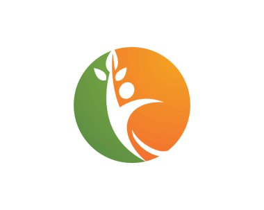 Ağaç yeşil insanlar kimlik kartı vektör logo şablonu