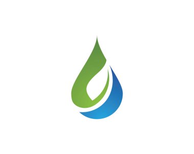  Doğal su yaprağı logosu ve sembol şablonu