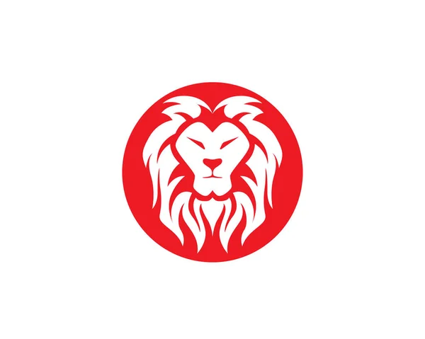 Lion Head Logo Template ícones vetor — Vetor de Stock