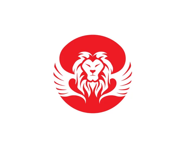 Lion Head Logo Template ícones vetor — Vetor de Stock