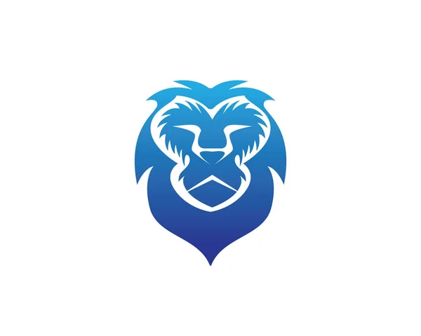 Lion Head Logo Template ícones vetor — Vetor de Stock