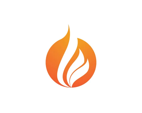 Incendio llama logotipo y símbolos plantilla — Vector de stock