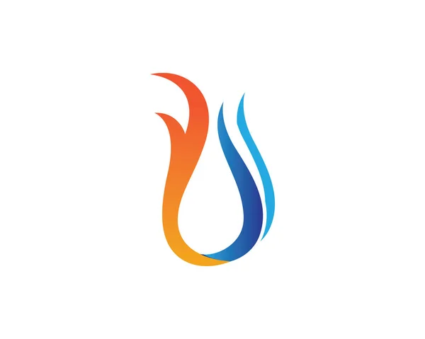 Elden flamma mall för logotypen och symboler — Stock vektor