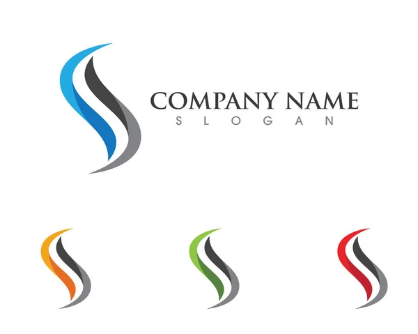 Carta corporativa de negócios S logo design vector — Vetor de Stock